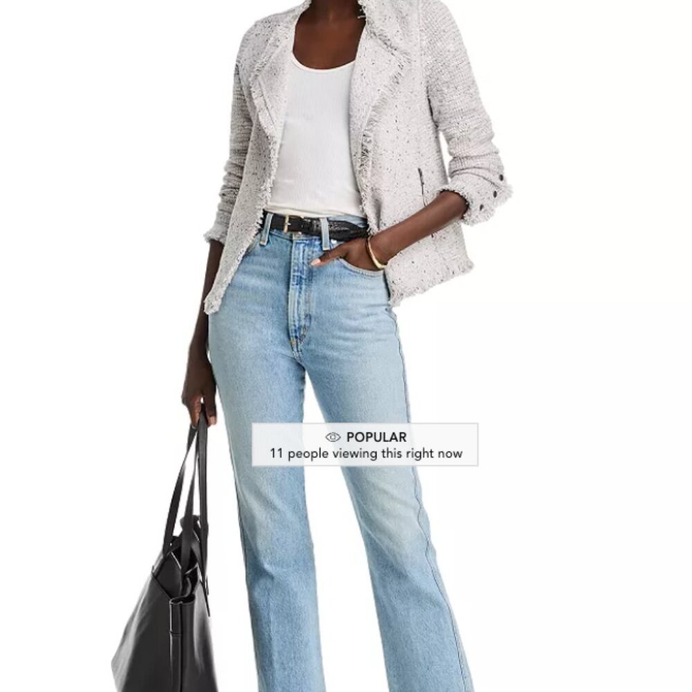 NIC+ZOE Fringe Mix Knit Jacket - M